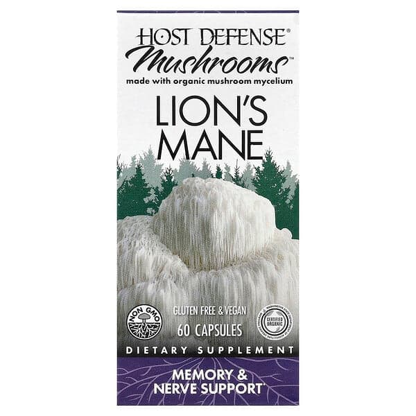 Host Defense Lion's Mane Mushrooms, 60 Capsules