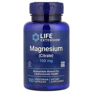 Life Extension Magnesium Citrate 100mg, 100 Vegetarian Capsules