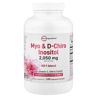 Micro Ingredients Myo & D-Chiro Inositol Capsules, 240 Count