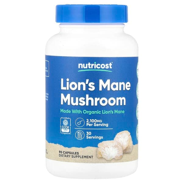 Nutricost Lion's Mane Mushroom 700mg Capsules, 90 Count