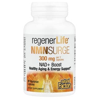 Natural Factors, RegenerLife®, NMN Surge, 60 Vegetarian Capsules (150 mg per Capsule)