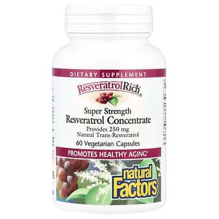 Natural Factors, ResveratrolRich®, Resveratrol Concentrate, Super Strength, 60 Vegetarian Capsules