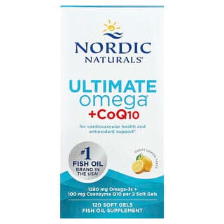 Nordic Naturals, Ultimate Omega® + CoQ10, Lemon, 120 Soft Gels