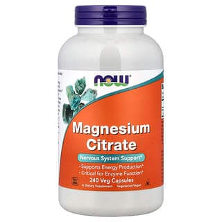 NOW Foods Magnesium Citrate, 240 Veg Capsules