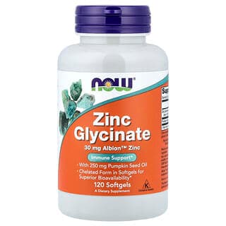 NOW Foods, Zinc Glycinate, 120 Softgels
