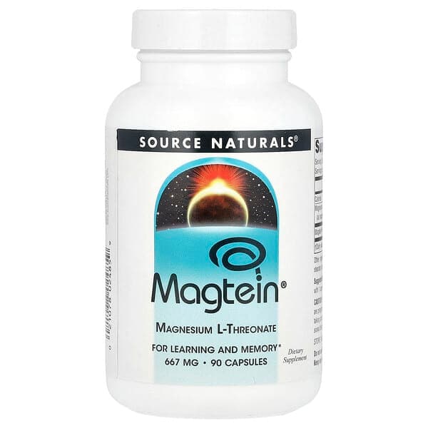 Source Naturals Magtein Magnesium L-Threonate, 90 Capsules