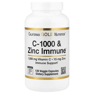 California Gold Nutrition C-1000 & Zinc Immune, 120 Veggie Capsules