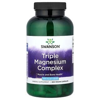Swanson Triple Magnesium Complex, 400 mg, 300 Vegan Capsules