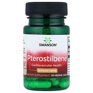 Swanson, Pterostilbene, 50 mg, 30 Veggie Caps
