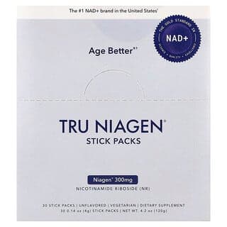 Tru Niagen, Increases NAD+, Nicotinamide Riboside, Unflavoured, 30 Packets, 0.14 oz (4 g) Each