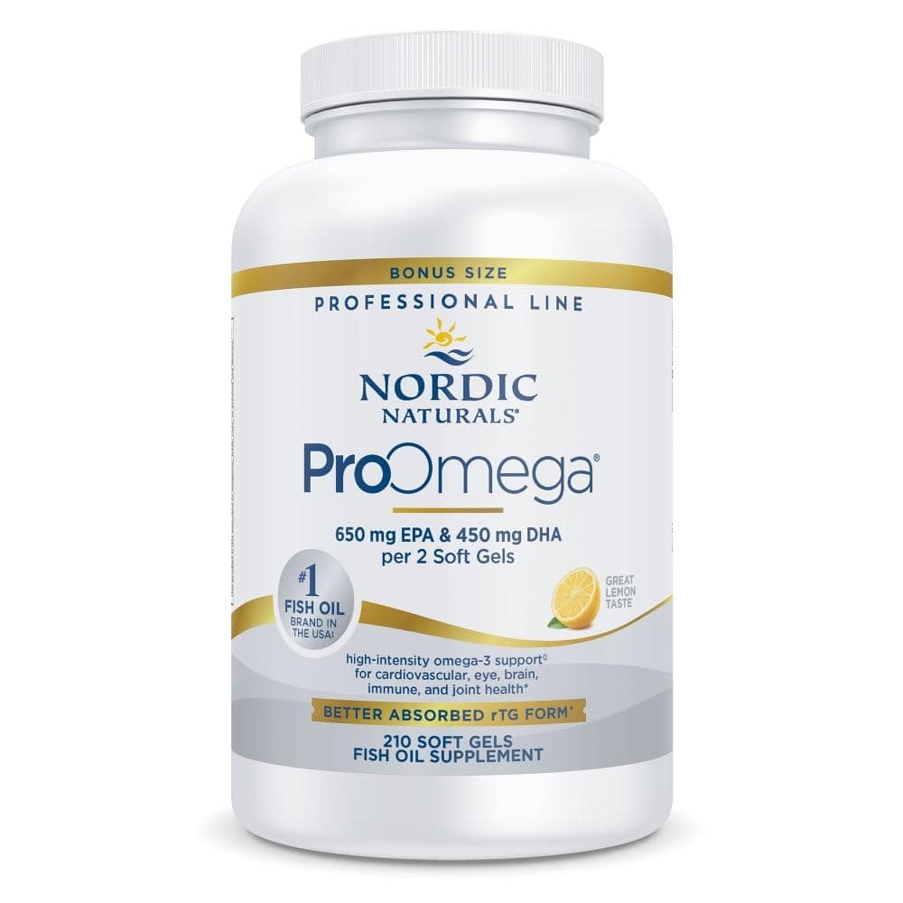 Nordic Naturals ProOmega Lemon Flavor Soft Gels, 210 Count