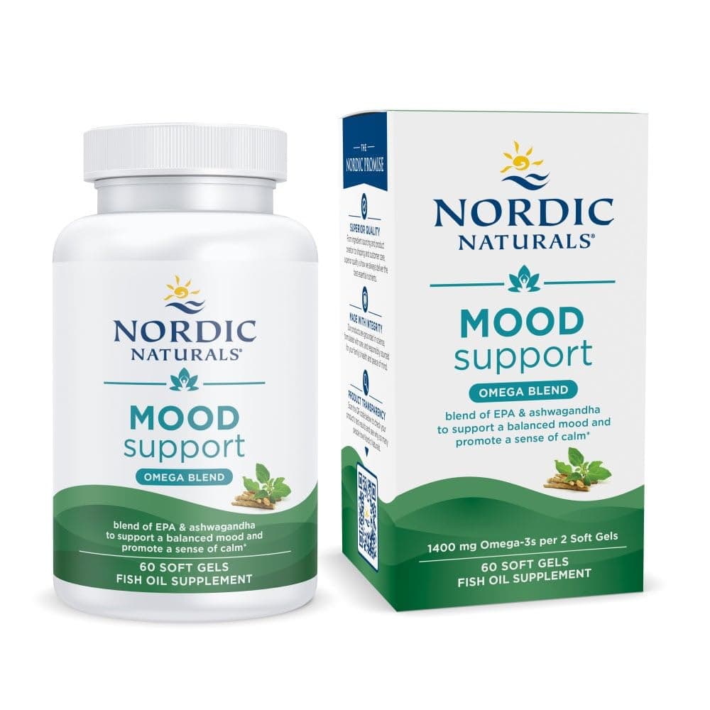 Nordic Naturals Mood Support Omega Blend Soft Gels, 60 Count