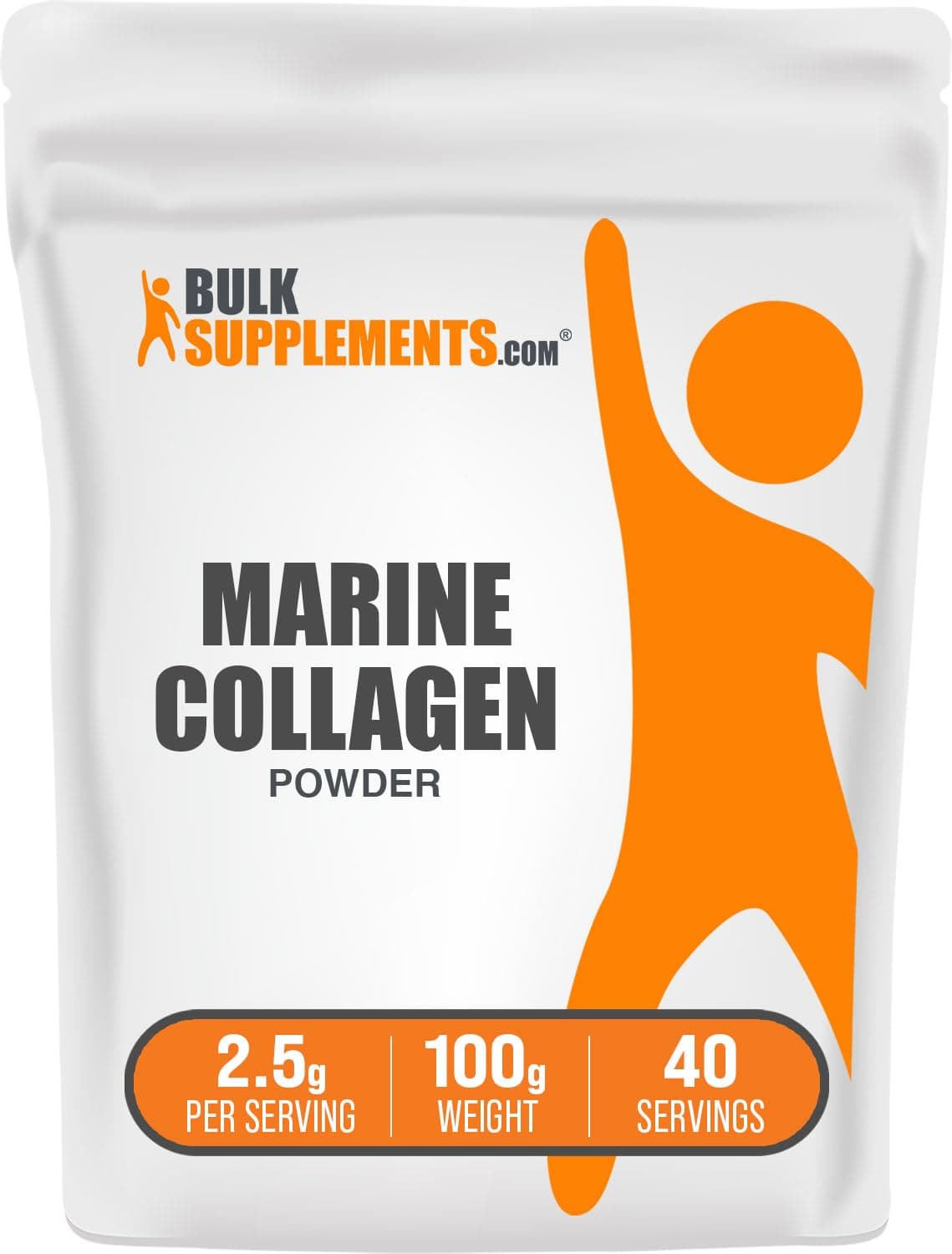 BulkSupplements Marine Collagen Peptides Powder, 100g