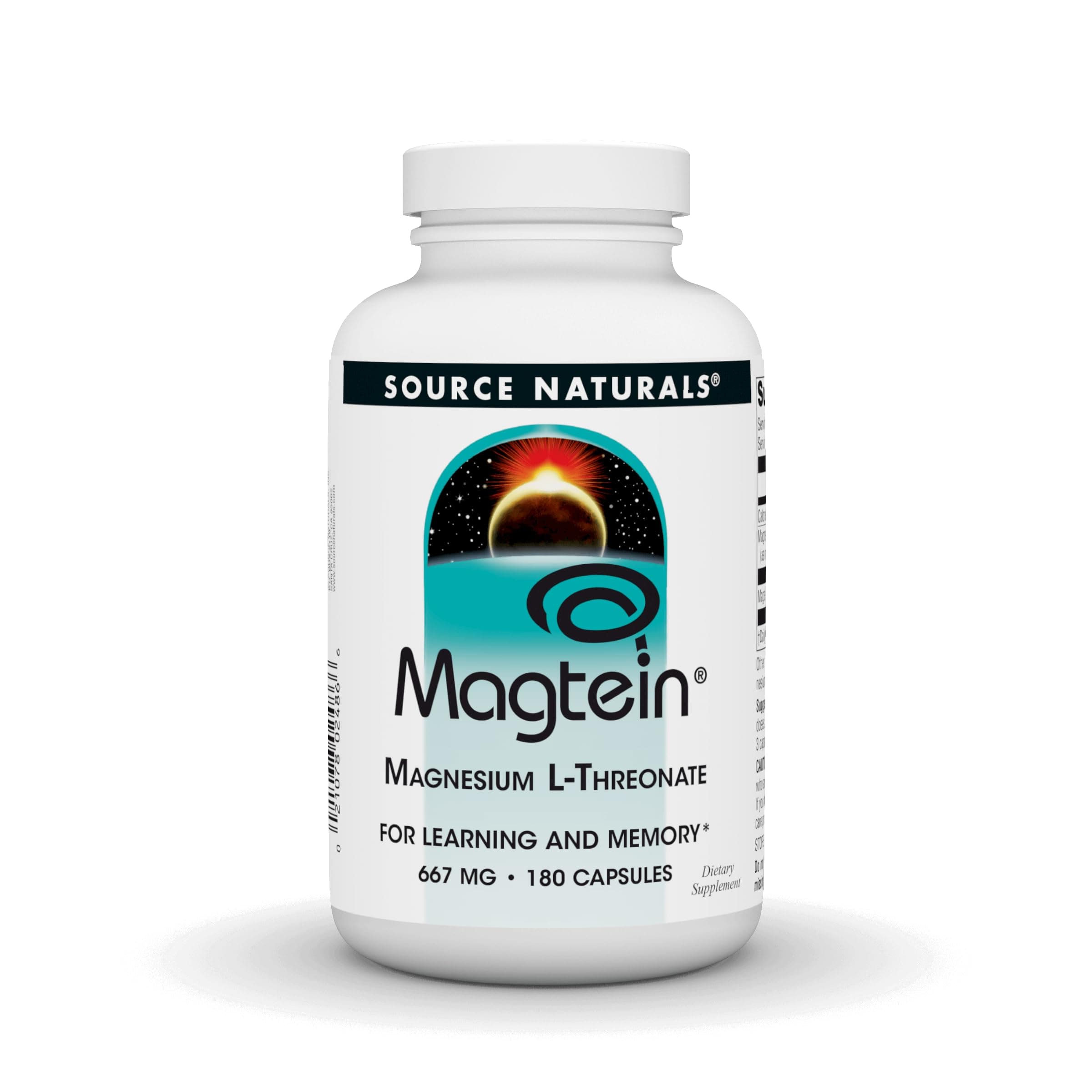 Source Naturals Magtein Magnesium L-Threonate 667mg, 180 Capsules