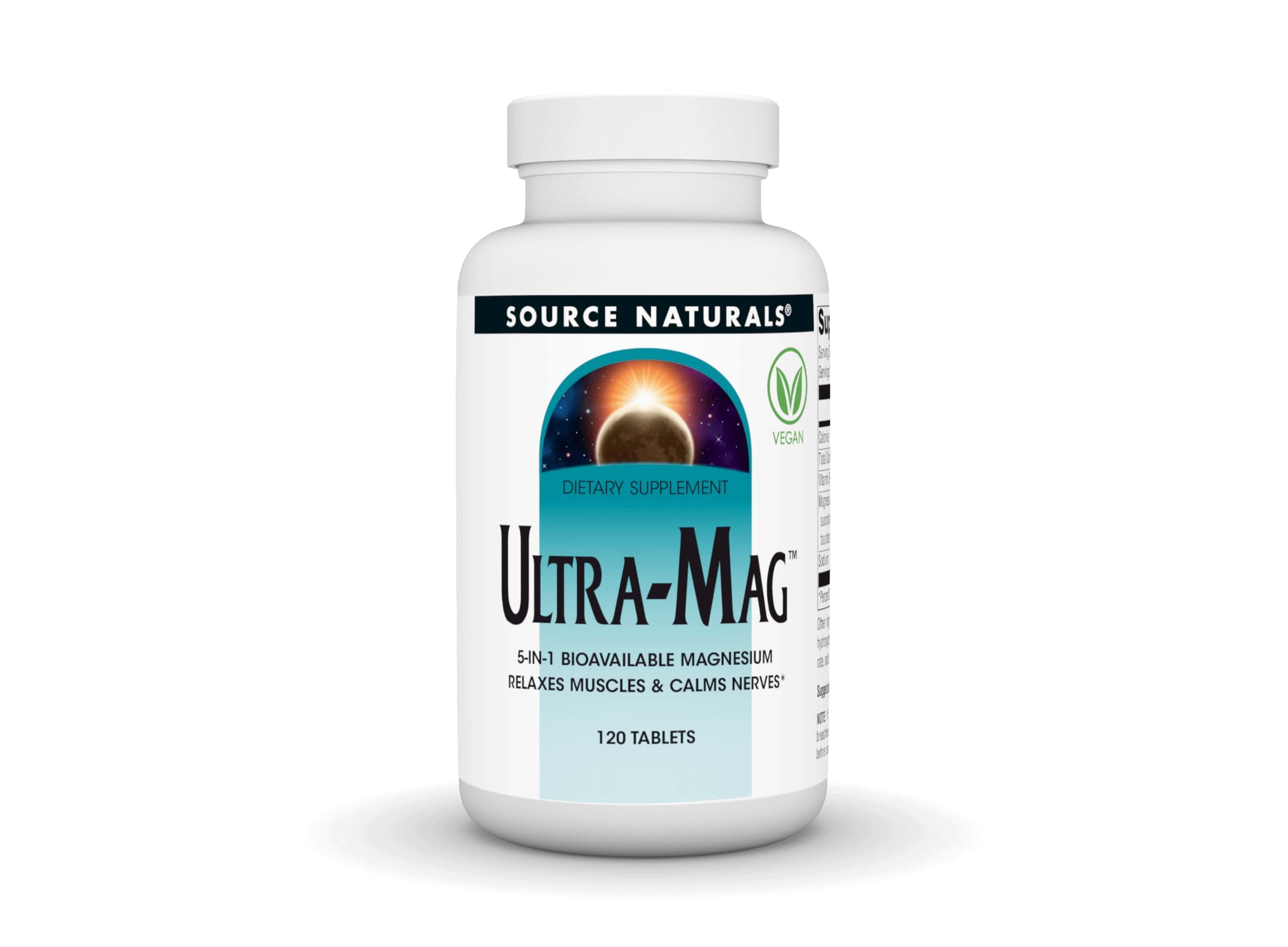 Source Naturals Ultra-Mag 5 in 1 Magnesium, 120 Vegan Tablets