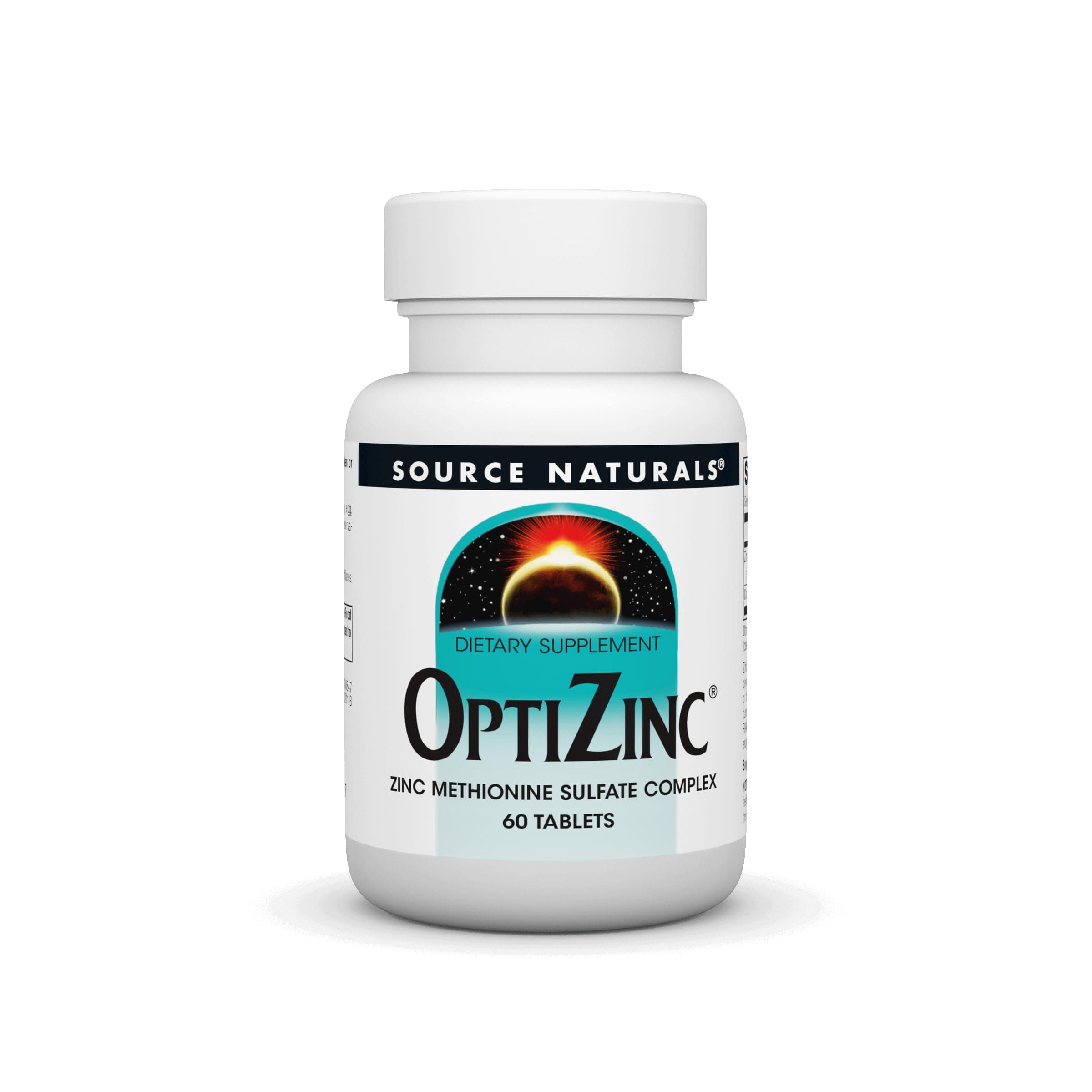 Source Naturals OptiZinc Zinc Methionine Sulfate Complex, 60 Tablets