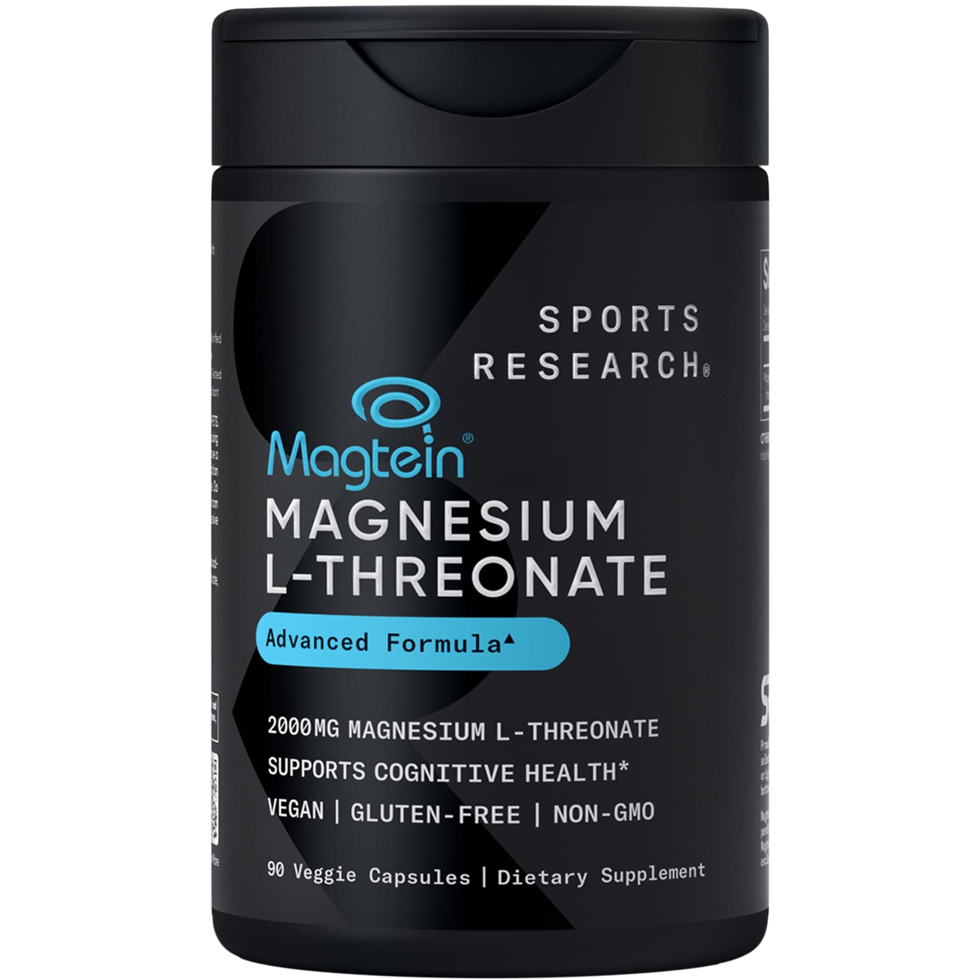 Sports Research Magnesium L-Threonate Capsules 2000mg, 90 Count
