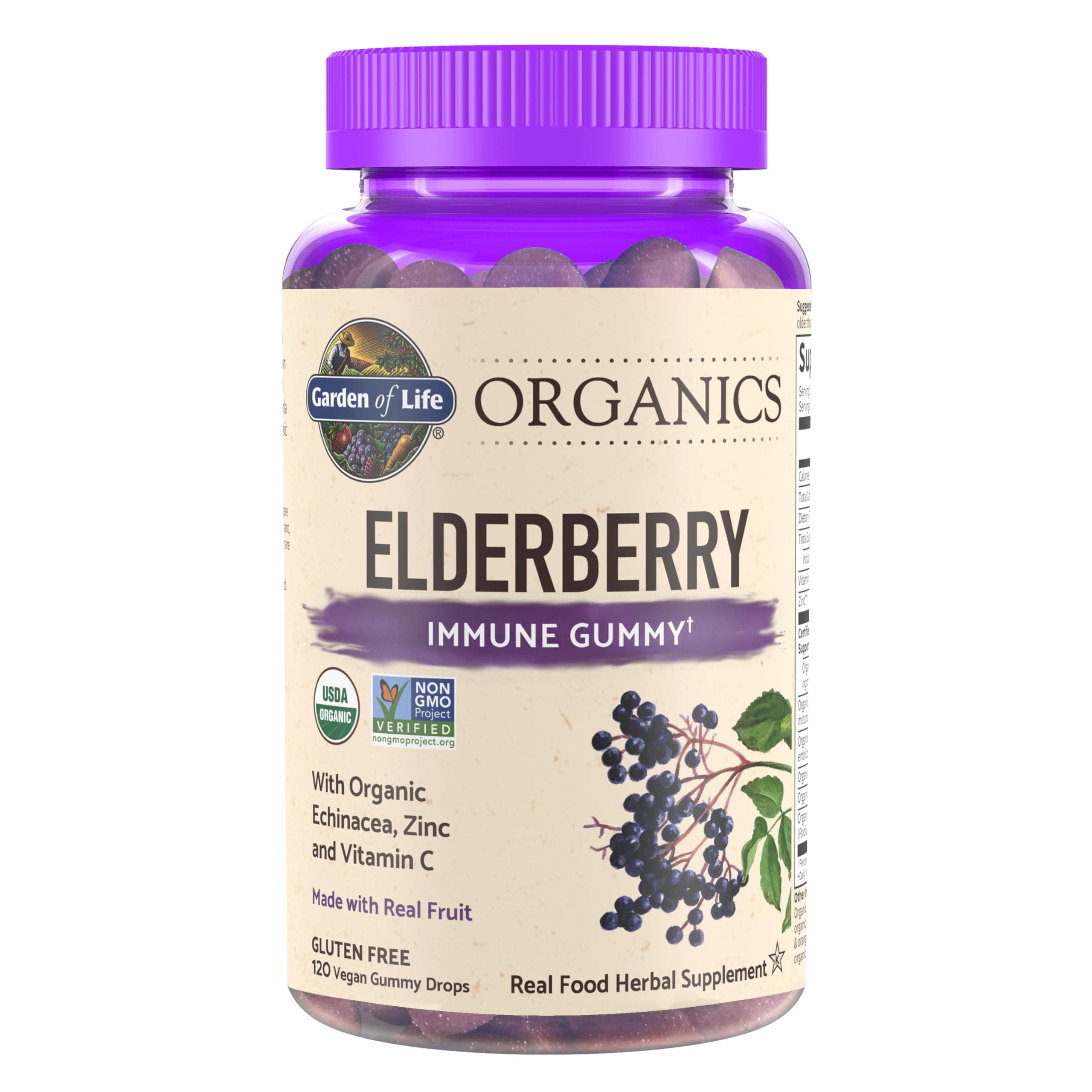 Garden of Life Organics Elderberry Gummies, 120 Count