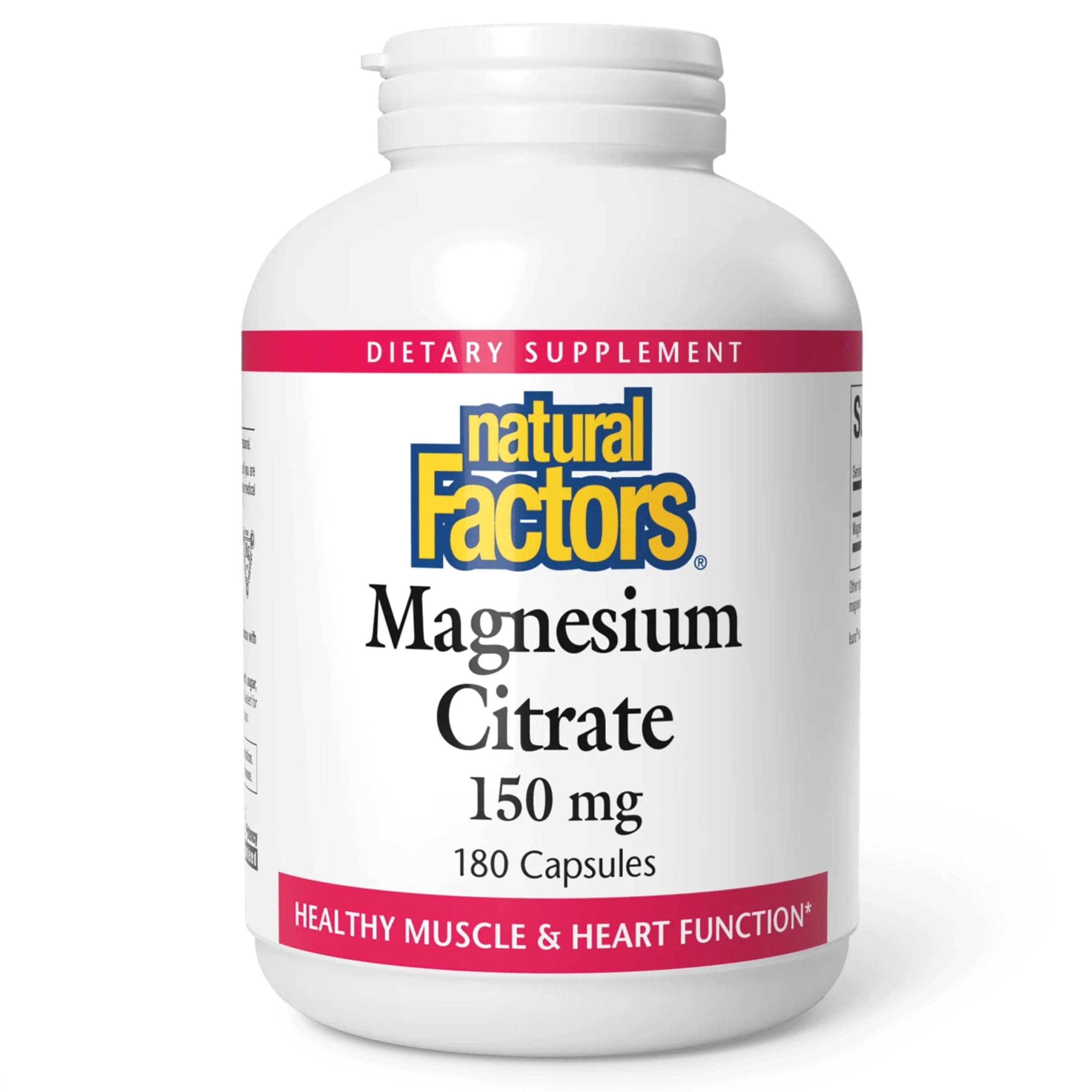 Natural Factors Magnesium Citrate 150 mg, 180 Capsules