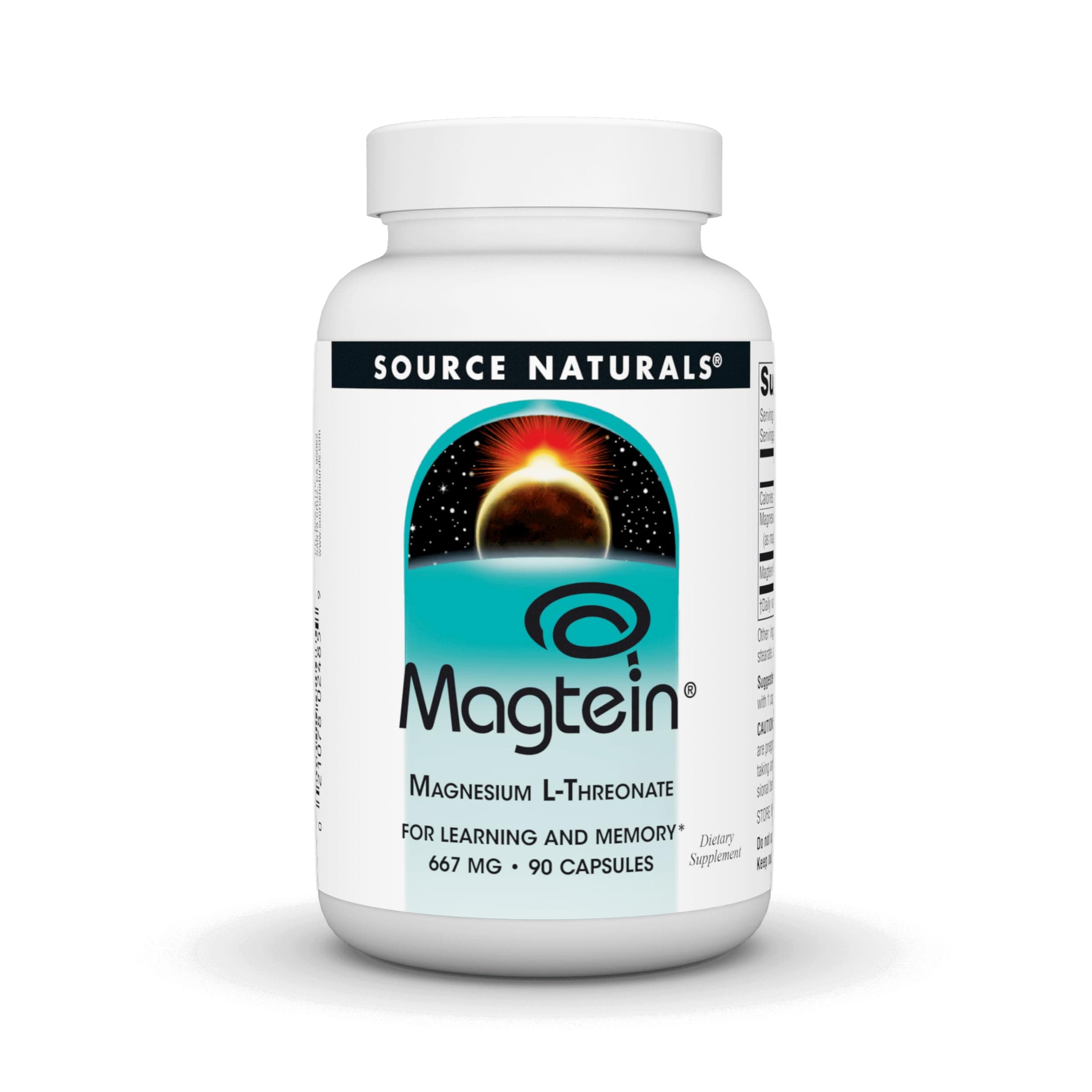 Source Naturals Magtein Magnesium L-Threonate 667mg, 90 Capsules
