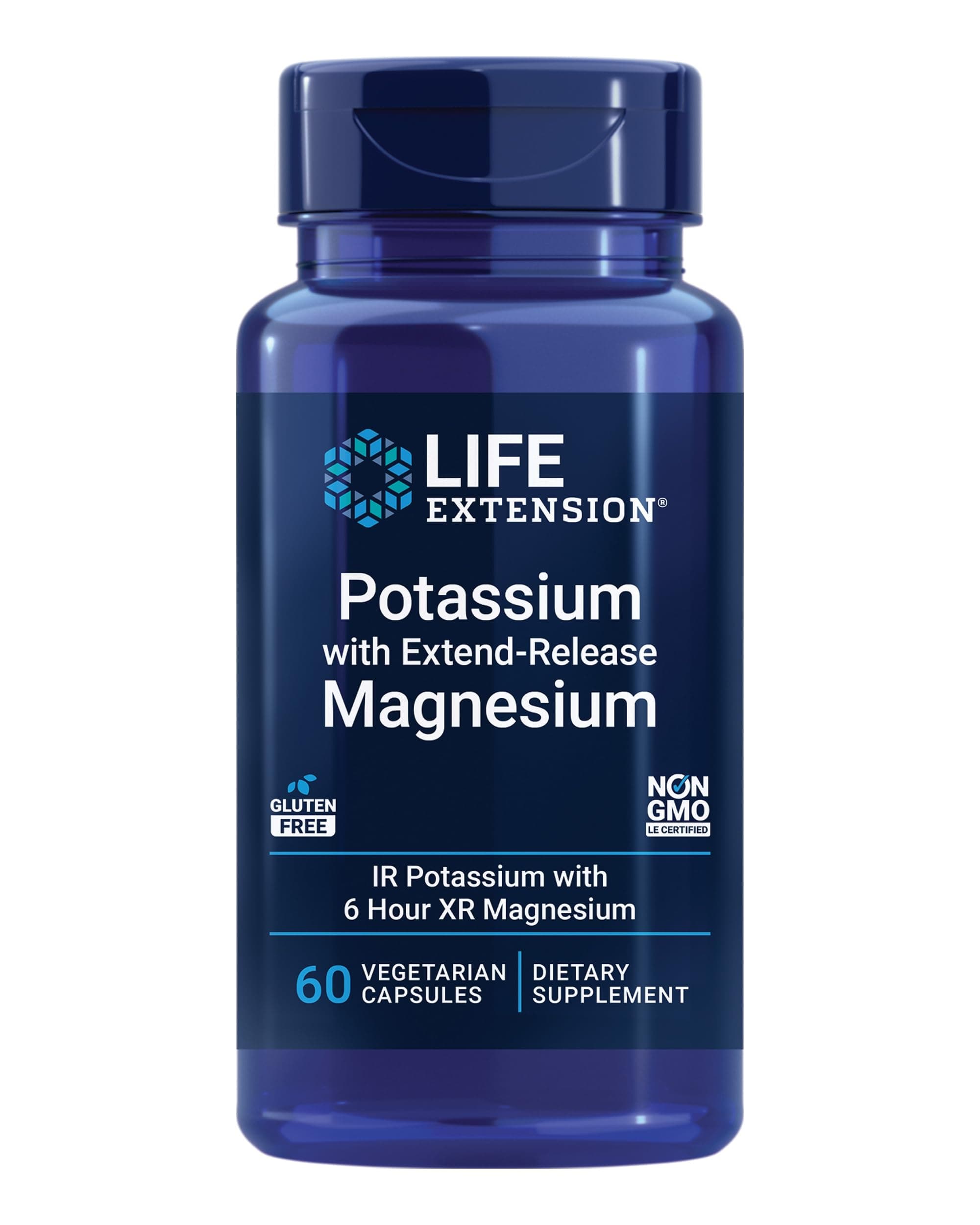 Life Extension Potassium with Extend-Release Magnesium, 60 Capsules