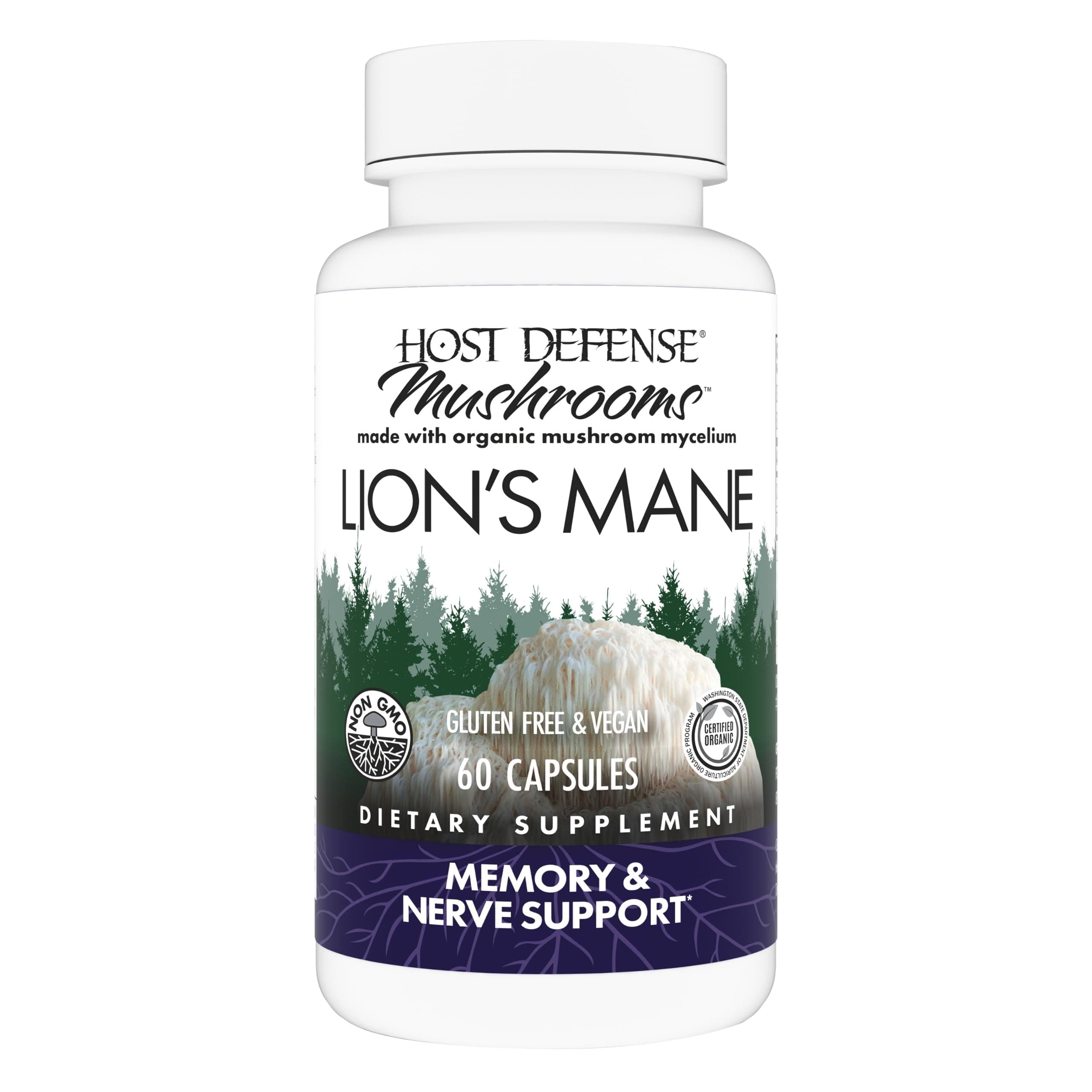 Host Defense Lion's Mane Mushroom Capsules, 60 Count
