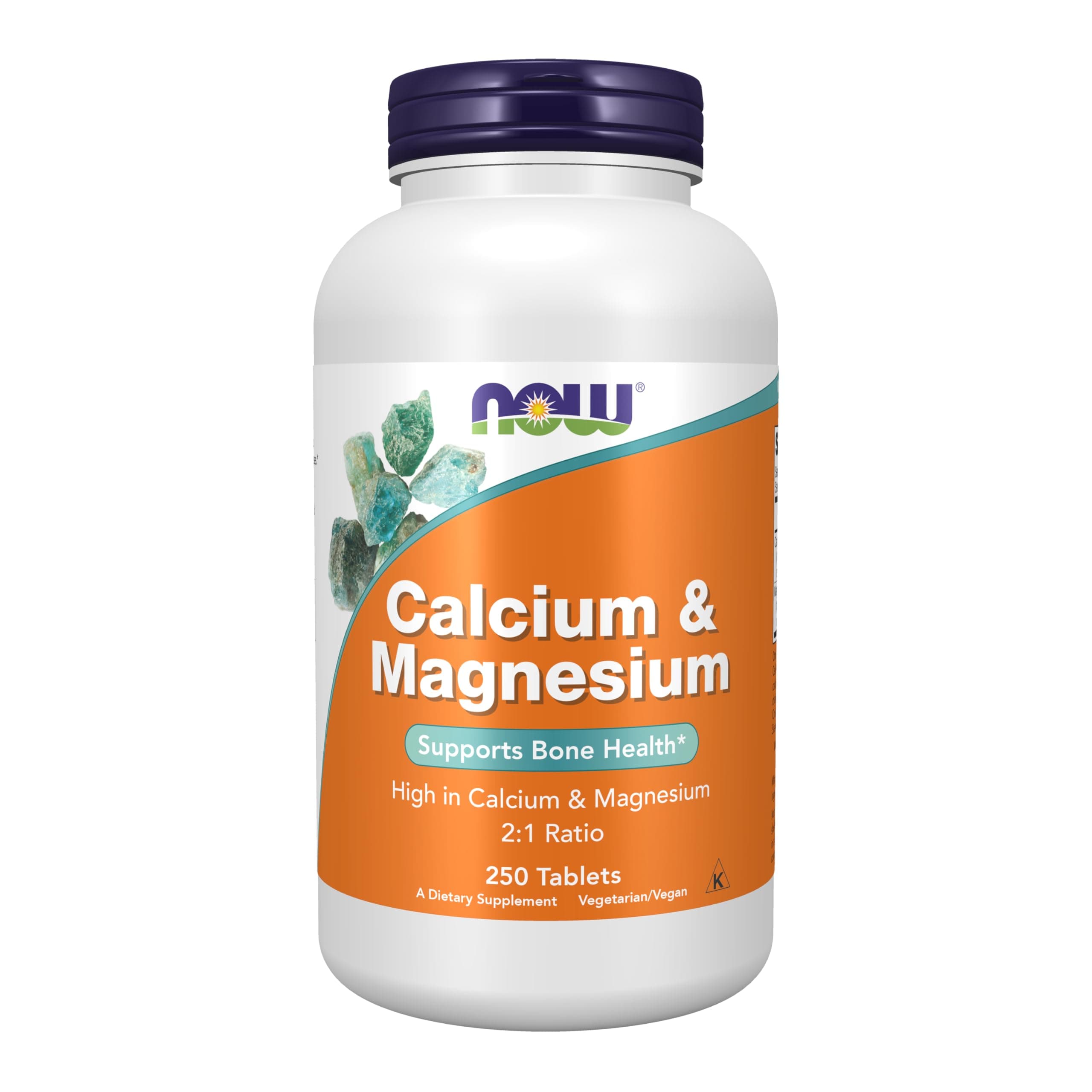 NOW Foods Calcium & Magnesium 2:1 Ratio Tablets, 250 Count