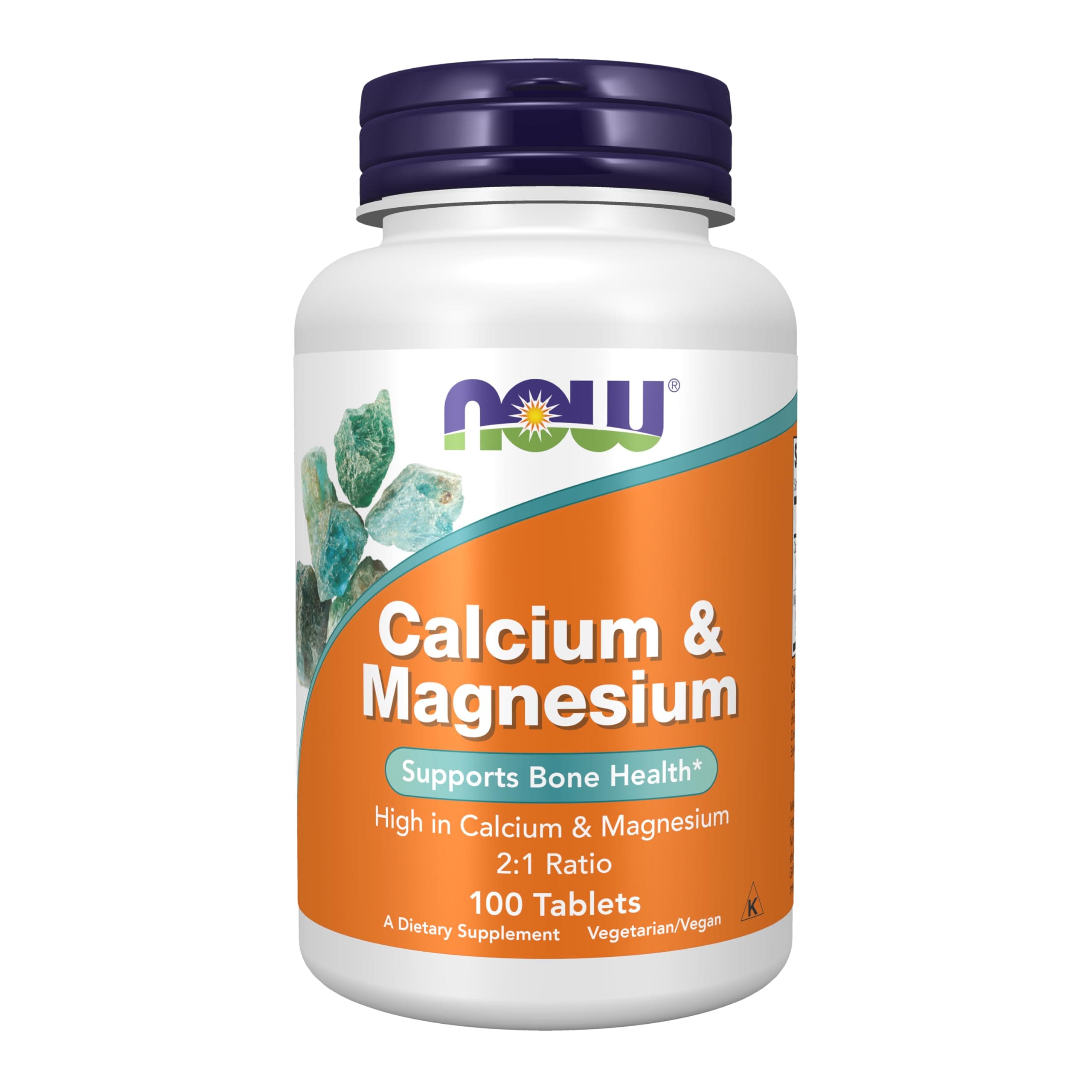 NOW Foods Calcium & Magnesium 2:1 Ratio Tablets, 100 Count