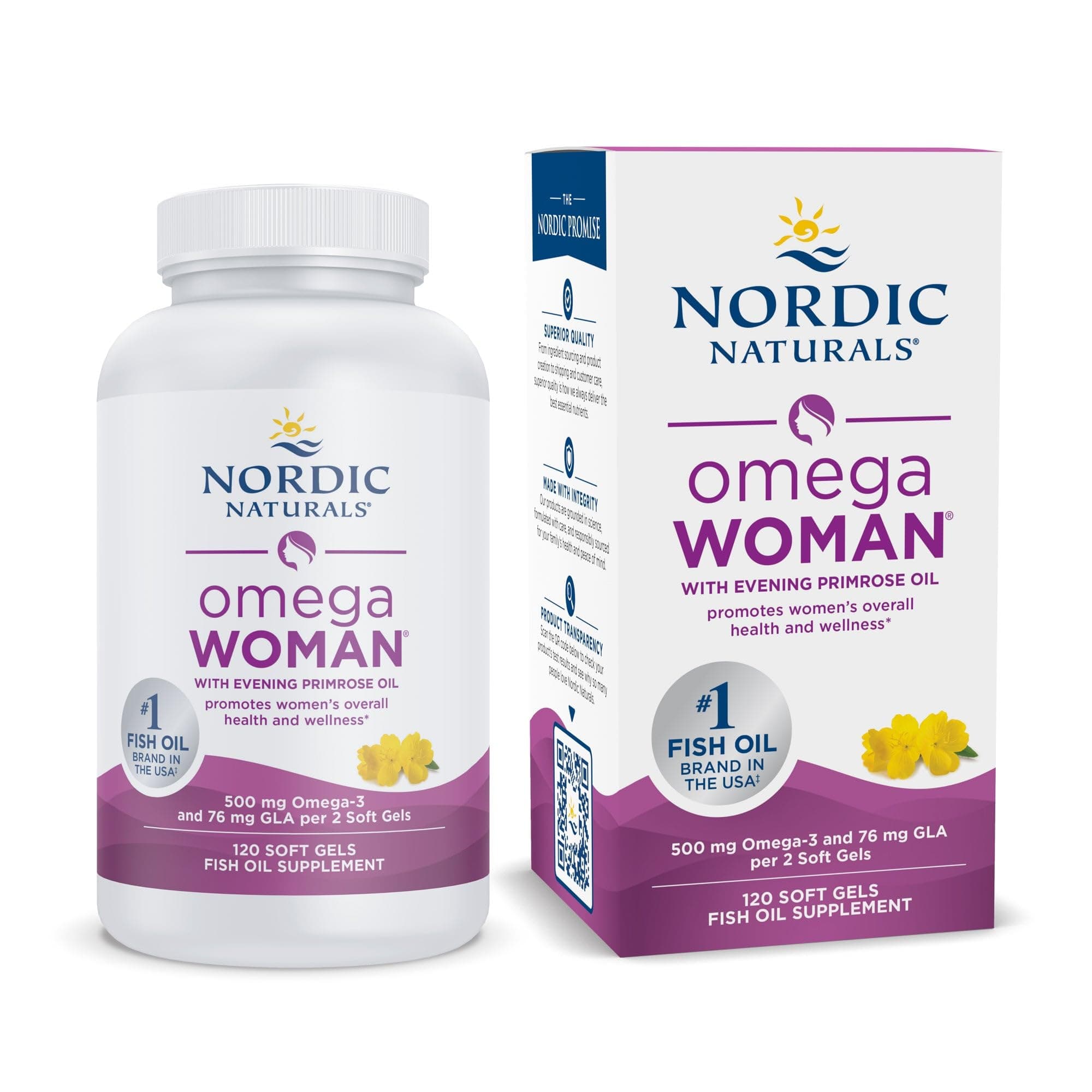 Nordic Naturals Omega Woman, Lemon - 120 Soft Gels