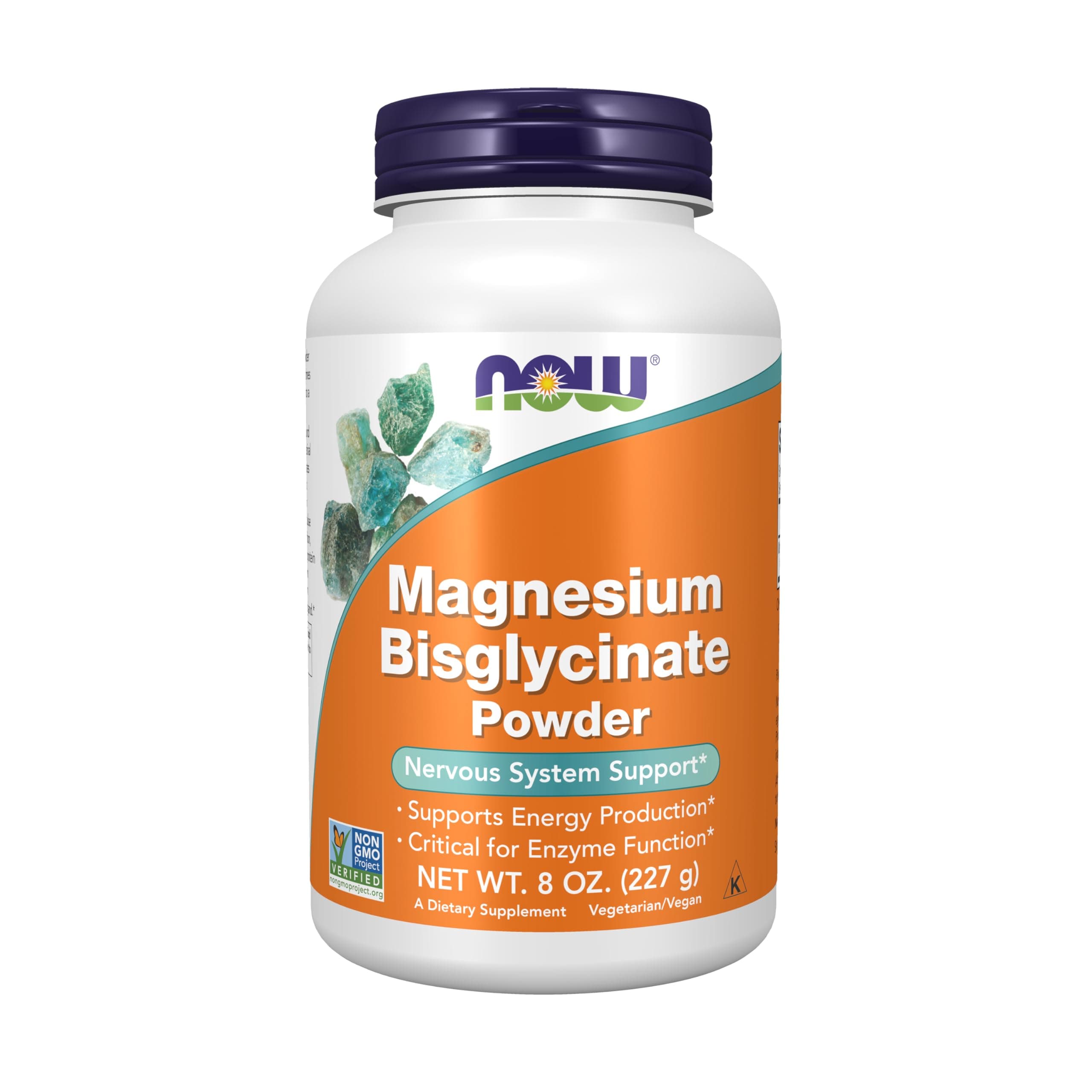 NOW Foods Magnesium Bisglycinate Powder, 8-Ounce