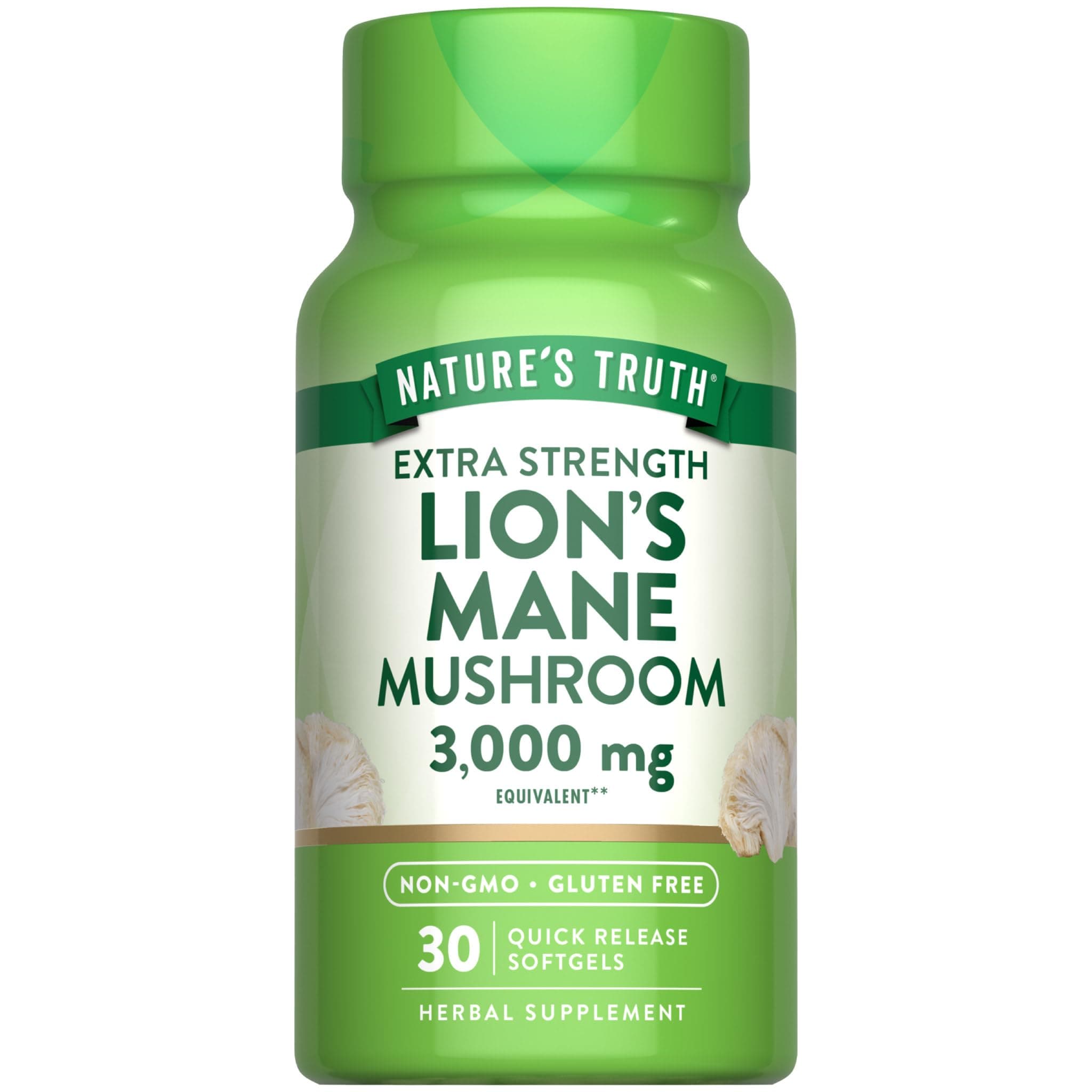 Nature's Truth Lions Mane Mushroom Softgels, 30 Count