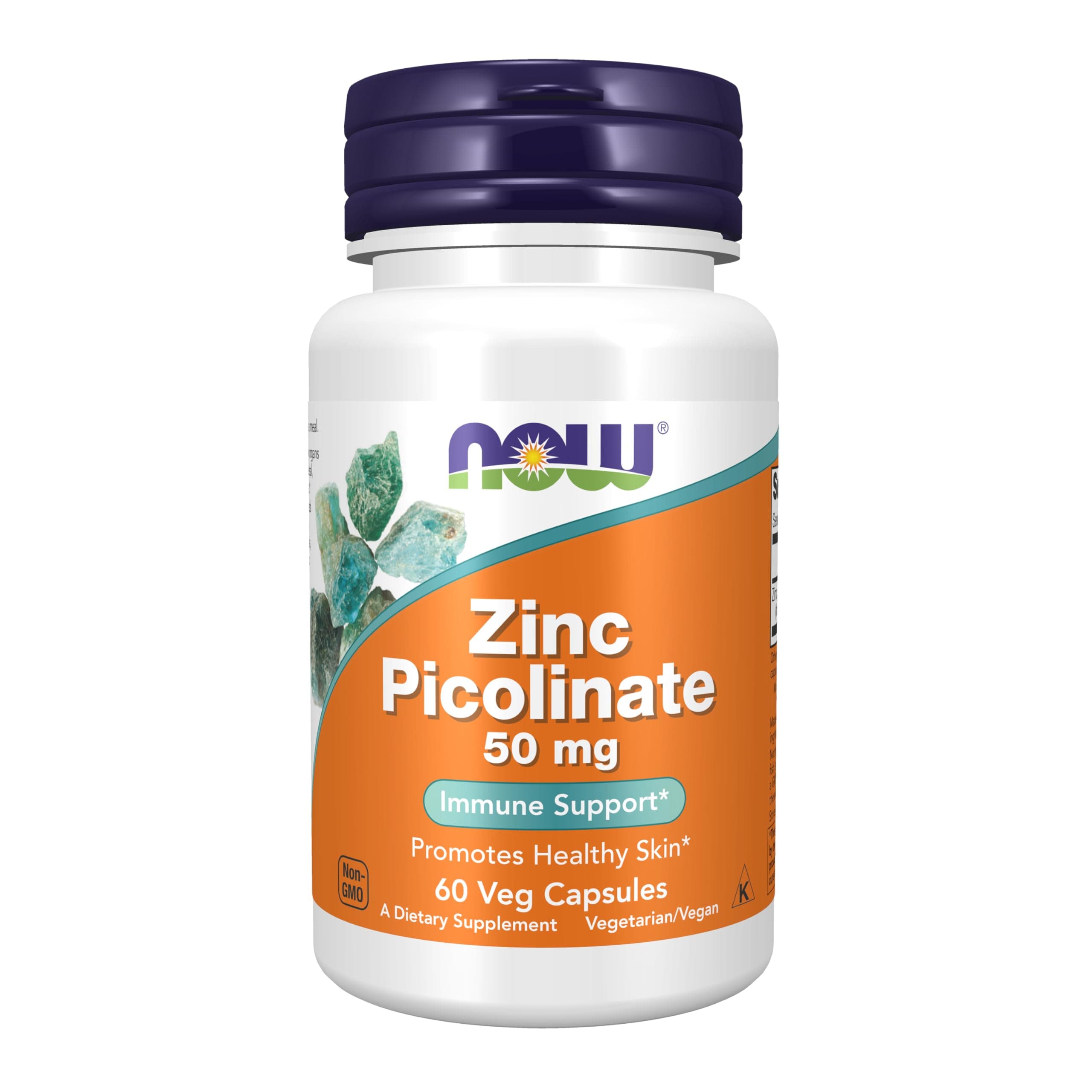 NOW Foods Zinc Picolinate 50 mg, 60 Veg Capsules