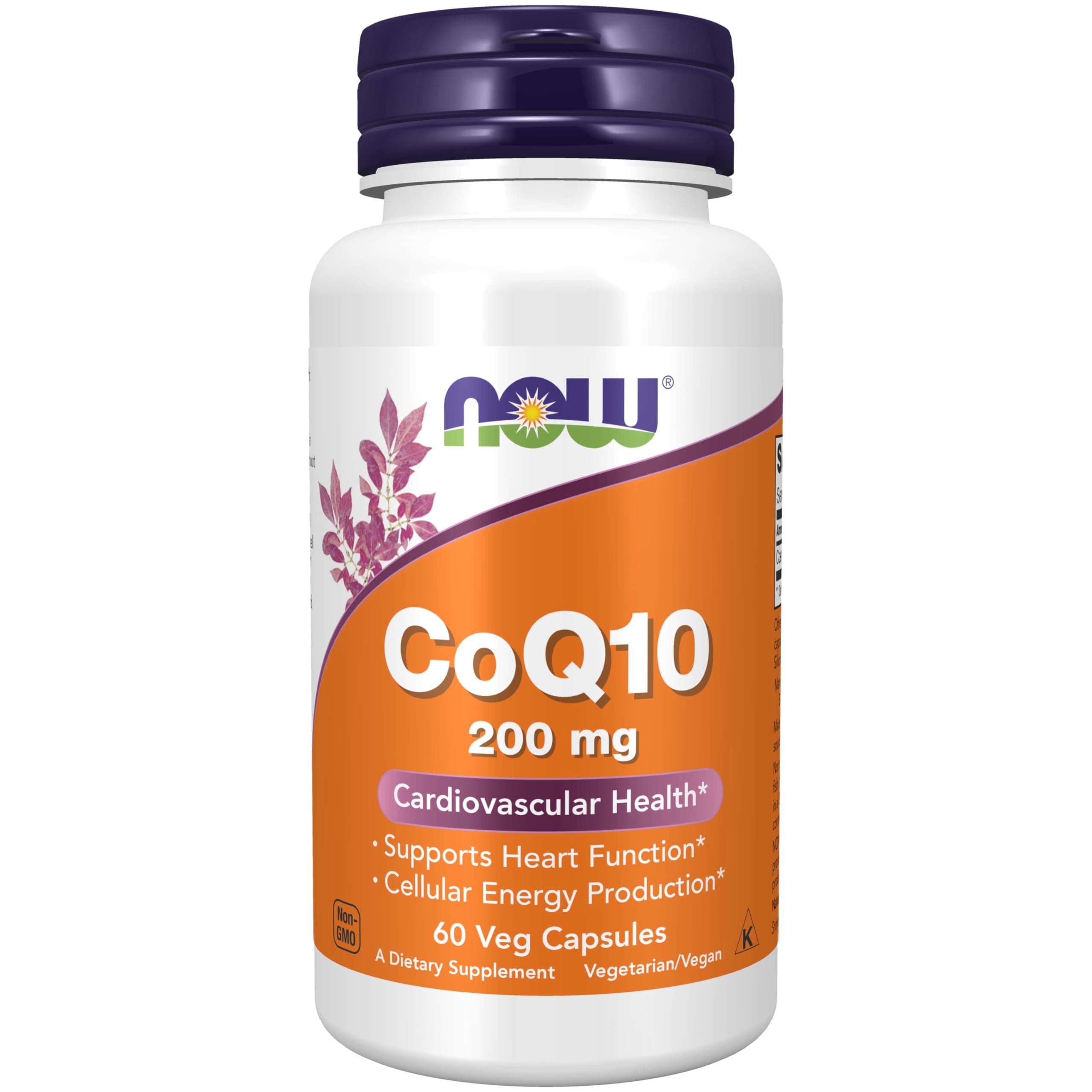 NOW Foods Supplements, CoQ10 (Coenzyme Q10) 200 mg, Cardiovascular Health*, 60 Veg Capsules