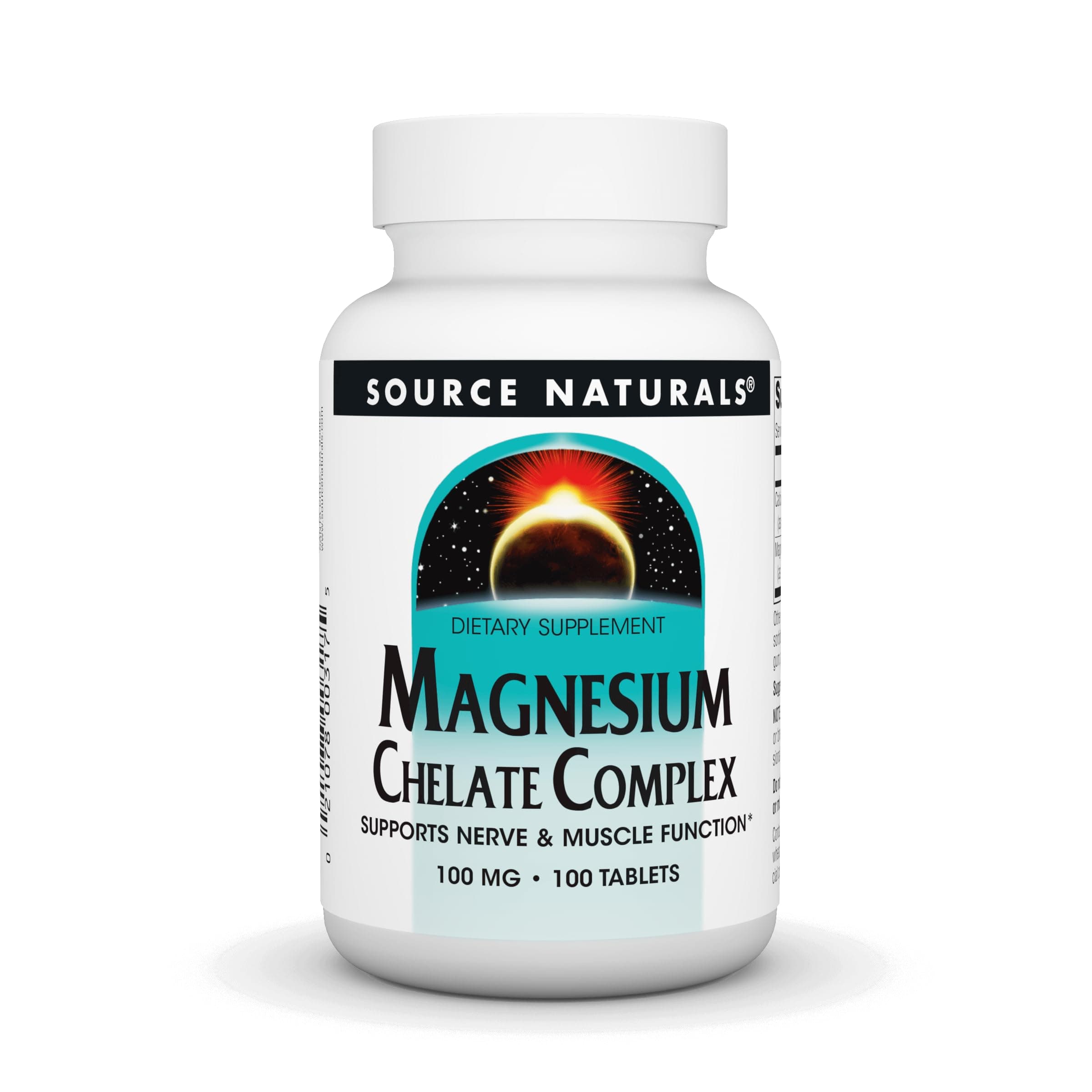 Source Naturals Magnesium Chelate Complex, 100 mg, 100 Tablets