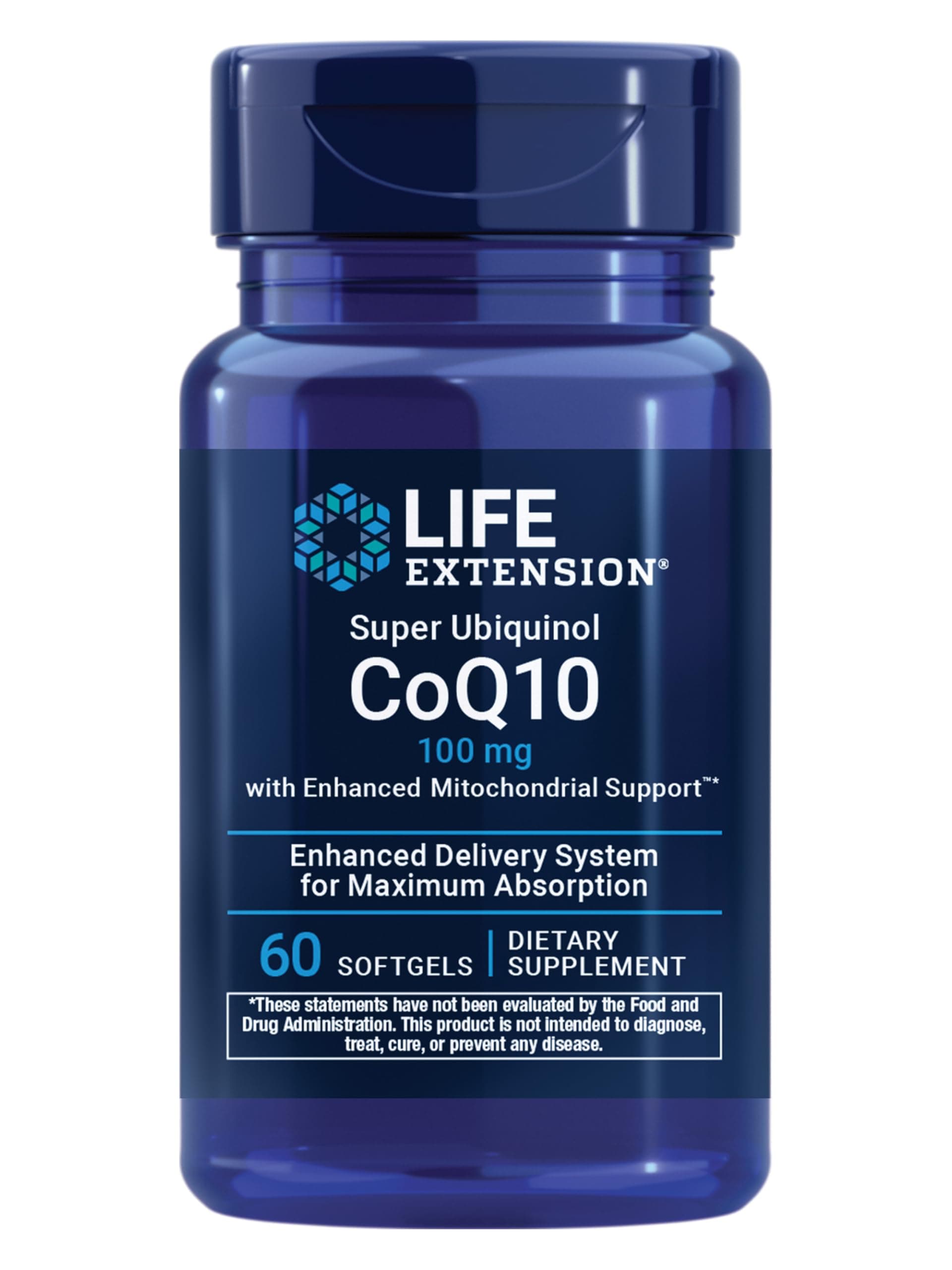 Life Extension Super Ubiquinol CoQ10, 100 mg, 60 Softgels