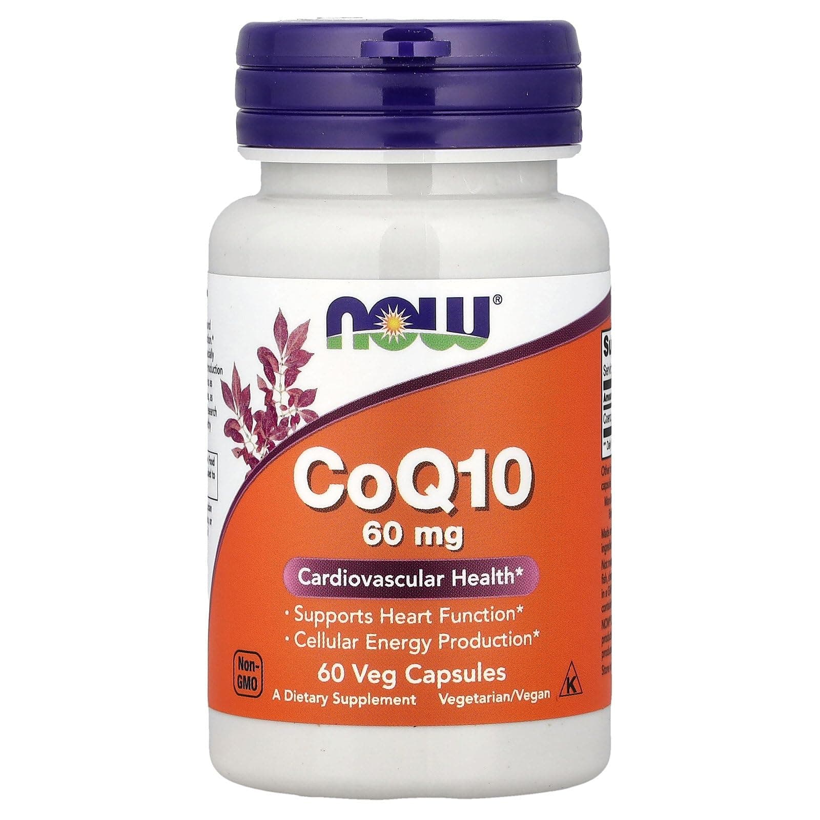 NOW Foods CoQ10, 60 mg, 60 Veg Capsules